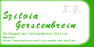 szilvia gerstenbrein business card